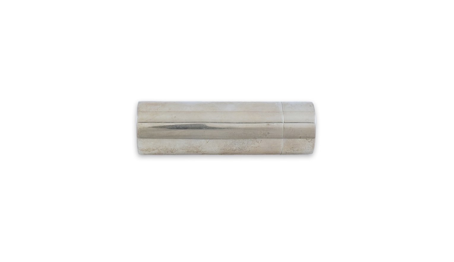 A late Victorian parcel gilt silver tubular coin holder, by Frederic Purnell